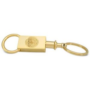 Gold Plated Two Section Key Ring w/Presentation Box
