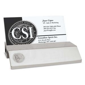 Silver Business Card Holder w/Presentation Box