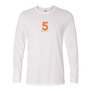 Gildan Soft Style T-Shirt White Long Sleeve