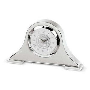 Napoleon Silver Tone Desk Clock