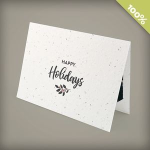 Classic Twig Business Holiday Cards With Photo in Slots