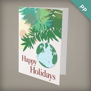 A6 Plantable Earth Eco Christmas Card w/Seed Paper Shape
