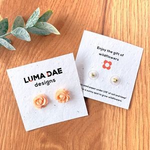 Double-Sided Seed Paper Earring Cards