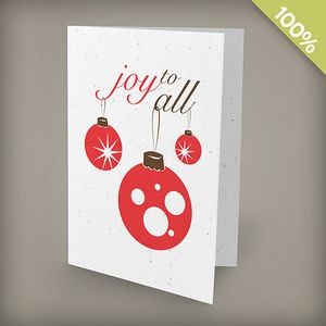 A6 100% Plantable Personalized Joy Holiday Card