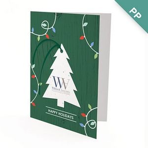 A6 Festive Tree Ornament Business Holiday Card