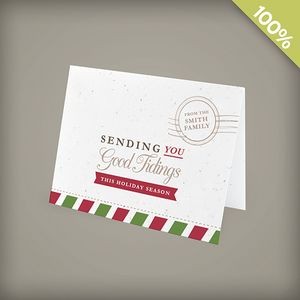 A2 Seed Paper Personalized Holiday Post Holiday Card