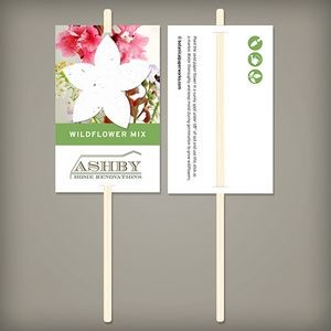 Pre-Designed Wildflower Seed Paper Planting Stick