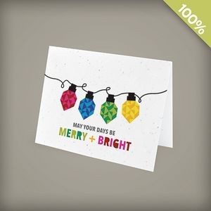 A2 Seed Paper Personalized Merry & Bright Holiday Card