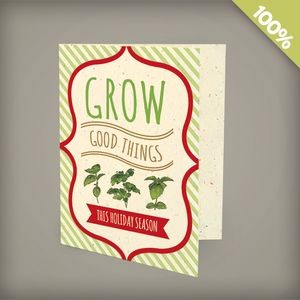 A2 Seed Paper Personalized Grow Good Things Holiday Card