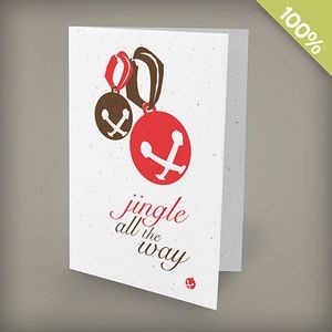 A6 100% Plantable Personalized Jingle Bells Holiday Card