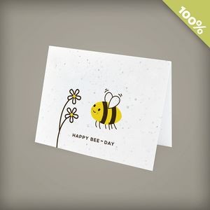 Happy Bee-Day Plantable Corporate Birthday Cards