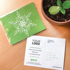 Blooming Snowflake Plantable Holiday Postcards
