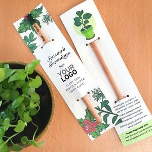 Season's Greenings Sprout Pencil With Basil Seed Paper