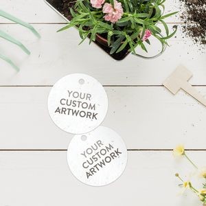 2" Circle Seed Paper Tag, 2-Sided