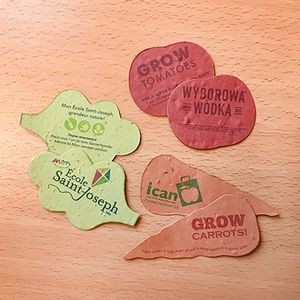 Printed Veggie Seed Paper Shapes, 2-Sided