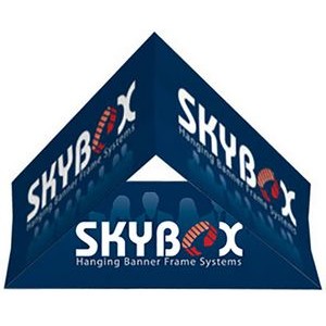 Skybox Hanging Banner Triangle 8'dia x 36"h -- Inside & Outside Graphic