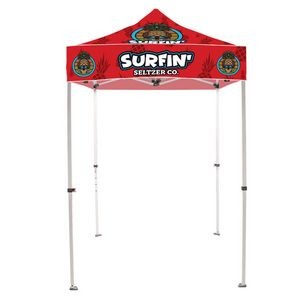 ONE CHOICE® 5 ft. Steel Canopy Tent Dye-Sub Graphic Package with White Trim Color