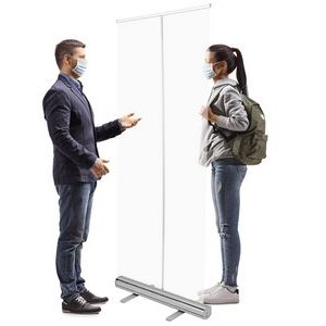 ONE CHOICE® 33.5 in. Good Roll Up Retractable 80"h (Clear Graphic Package)