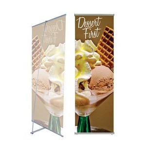 L Banner Stand -- 36 x 83.5" Fabric Graphic Package