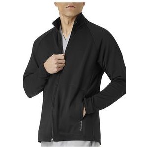 WonderWink Men's Fleece Full Zip Scrub Jacket