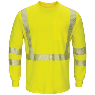 Bulwark® Men's FR Hi-Visibility Lightweight Long Sleeve T-Shirt