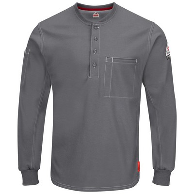 Bulwark® Men's iQ Series® Comfort Plus Knit Long Sleeve Henley Shirt