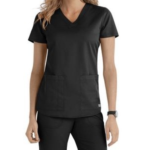 Grey's Anatomy Women's 2 Pocket V-neck Scrub Top