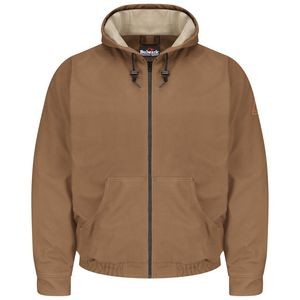 Bulwark Men's Brown Duck Hooded Jacket - EXCEL FR ComforTouch