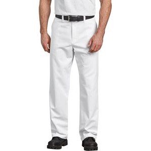 Dickies Men's Industrial Flat Front Pant - White - RELAXED FIT / STRAIGHT LEG