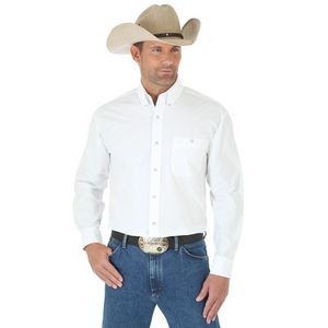 Wrangler George Strait Solid Long Sleeve Twill Shirt