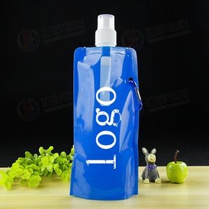 Reusable Collapsible Roll Up Lightweight Portable Travel Water Bottle Pouch