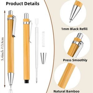 Bamboo Pen Retractable Ballpoint Pen