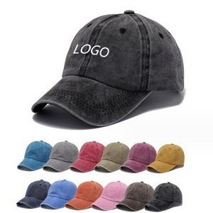 Washed Pigment Dyed Cotton Twill Baseball Cap