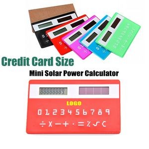 Mini Size Solar Power Credit Card Calculator