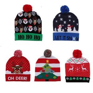Jacquard LED Knitted Christmas Hat