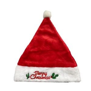 Soft Feeling Santa Hat With Embroidery Logo