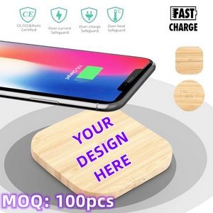 Eco-friendly Bamboo Wireless Charger(Heart & Square)