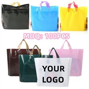 Recyclable Loop Handle Plastic Bag(10"x14"x4")