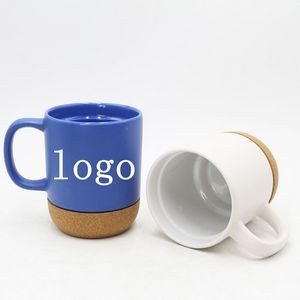 13oz Ceramic Cork Base Coffee Mugs