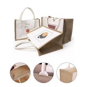 Recyclable Jute Cotton Tote Bag