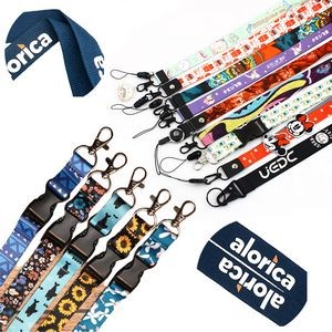 3/4" Full Color Print Lanyards With Kinds Of Hooks