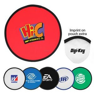 10" Fold Up Flying Disc w/ Pouch Printed