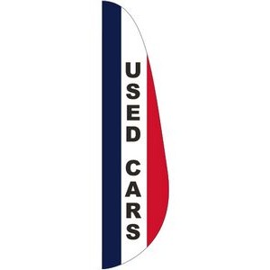 "USED CARS" 3' x 12' Message Feather Flag
