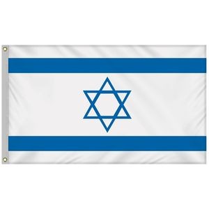 Israel 3' x 5' Standard Knit Polyester Flag w/ Heading & Grommets