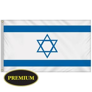 Israel 3' x 5' Outdoor Knit Polyester Flag w/ Heading & Grommets