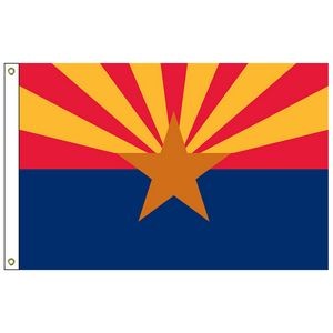 Arizona 4' x 6' Nylon Flag w/ Heading & Grommets