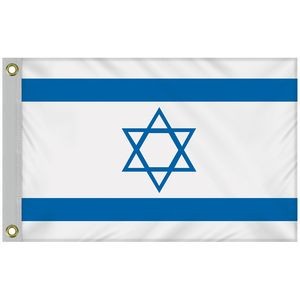 Israel 2' x 3' Standard Knit Polyester Flag w/ Heading & Grommets