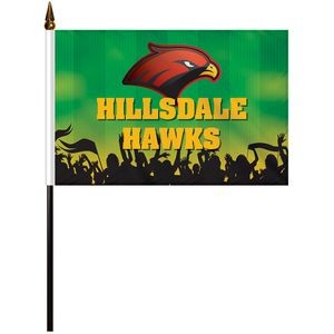 8"x 12" Single Reverse Polyester Stick Flags
