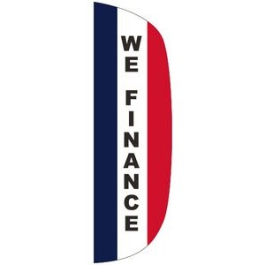 "WE FINANCE" 3' x 10' Message Flutter Flag