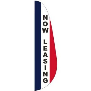 "NOW LEASING" 3' x 15' Message Feather Flag